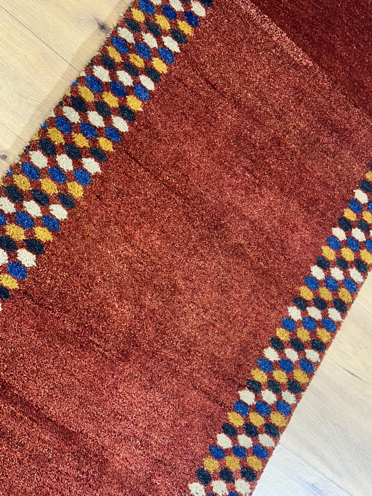 Indo Gabbeh Orientteppich Läufer handgeknüpft Neu 302x80 cm