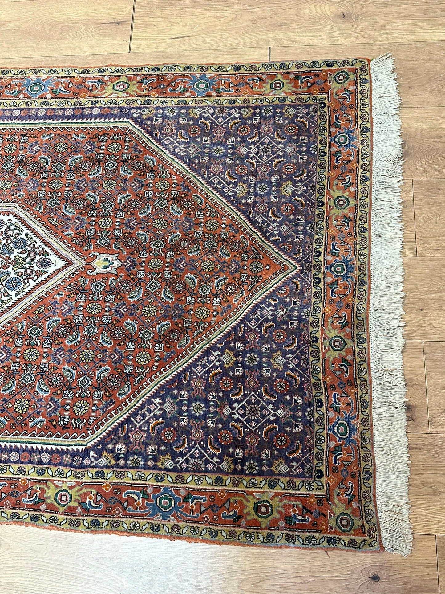 Orientteppich handgeknüpft Bidjar Korkwolle 187x115 cm
