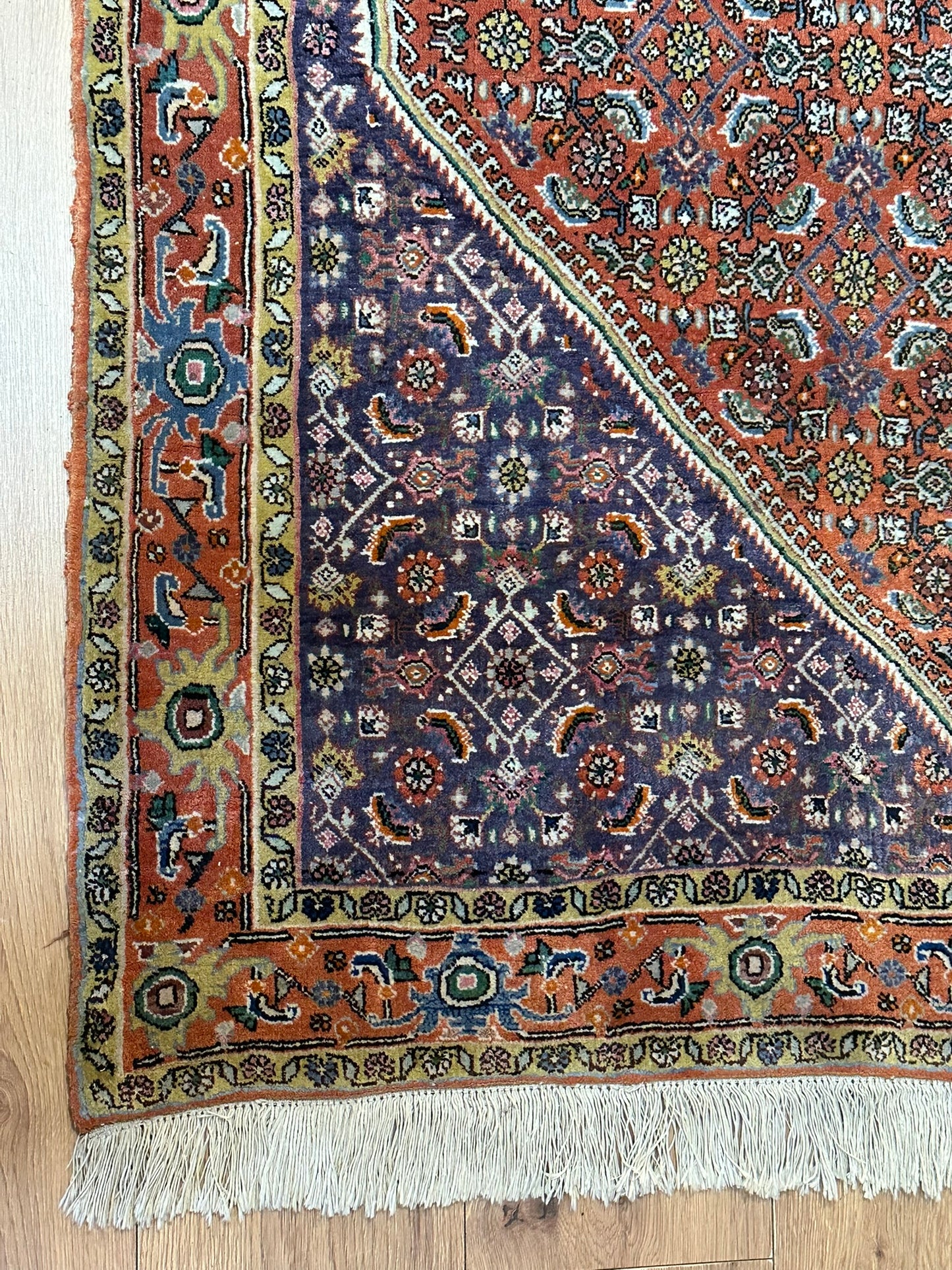 Orientteppich handgeknüpft Bidjar Korkwolle 187x115 cm