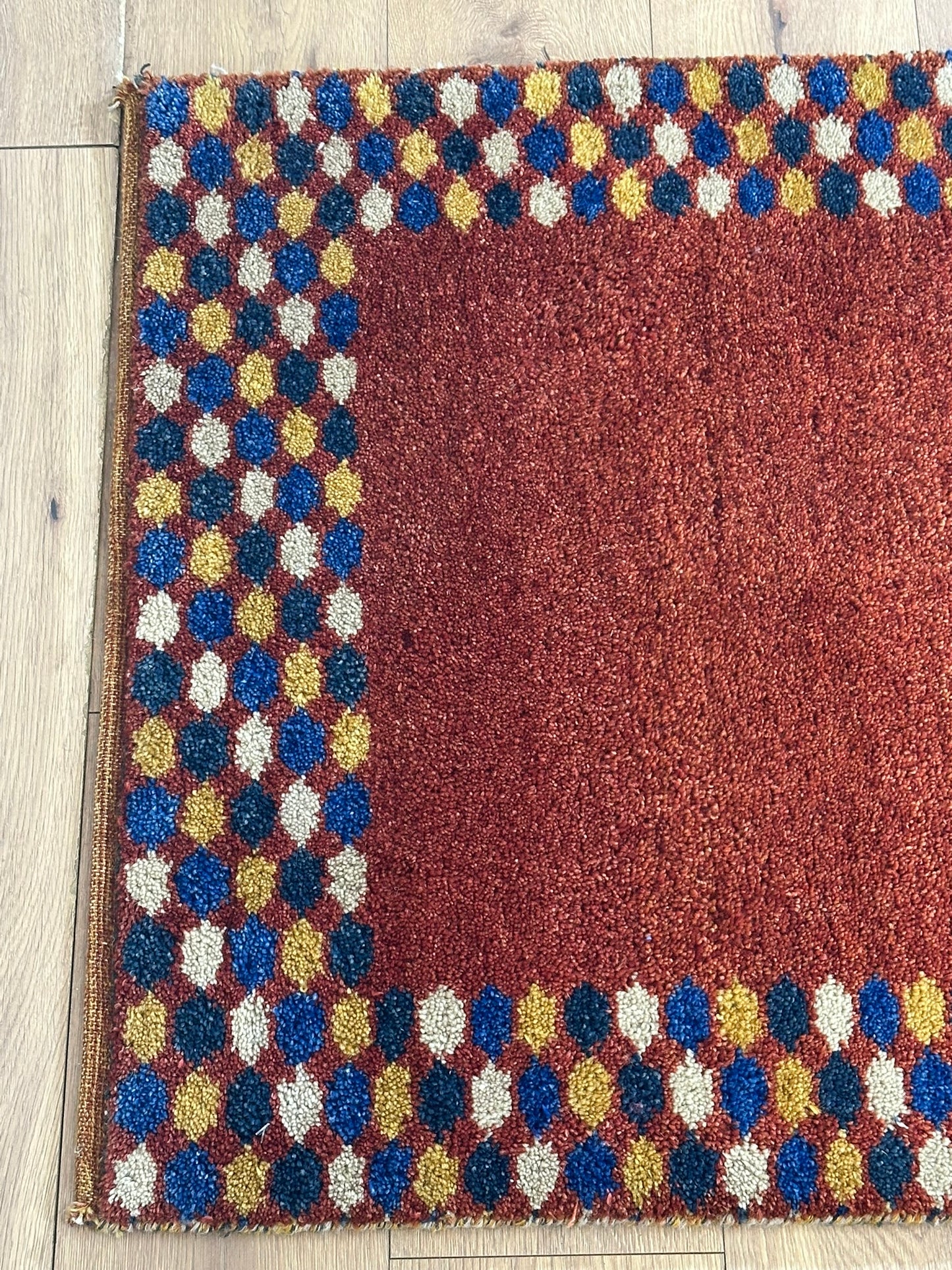 Indo Gabbeh Orientteppich Läufer handgeknüpft Neu 302x80 cm