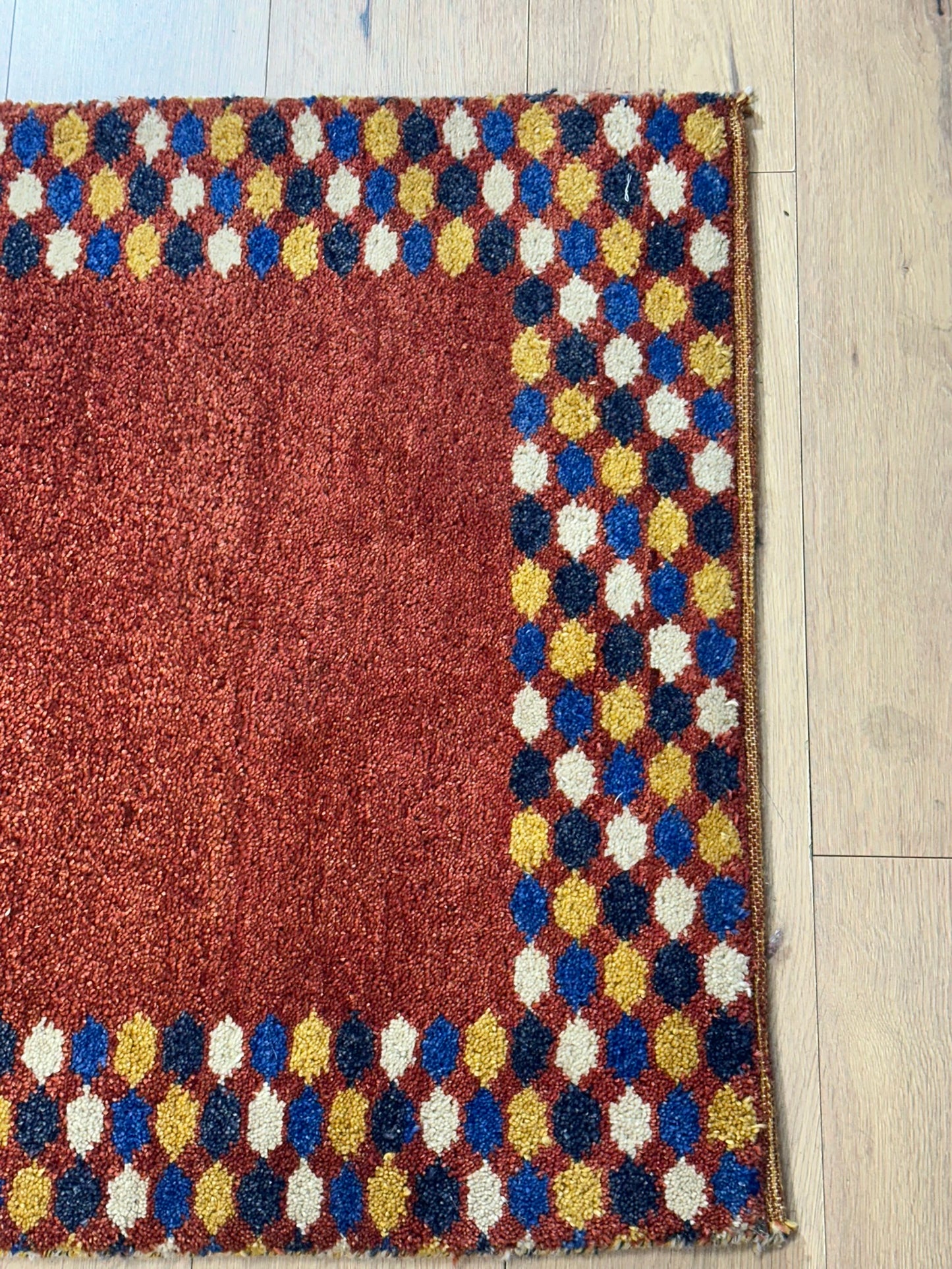 Indo Gabbeh Orientteppich Läufer handgeknüpft Neu 302x80 cm