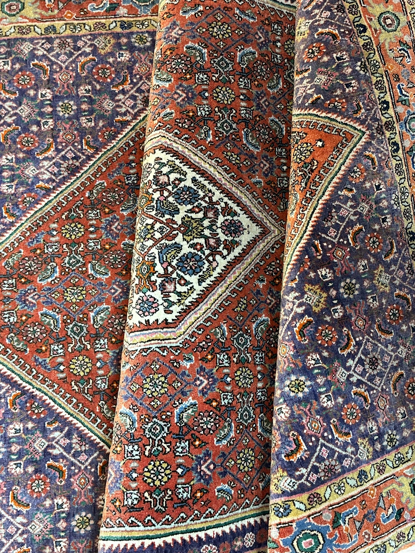 Orientteppich handgeknüpft Bidjar Korkwolle 187x115 cm