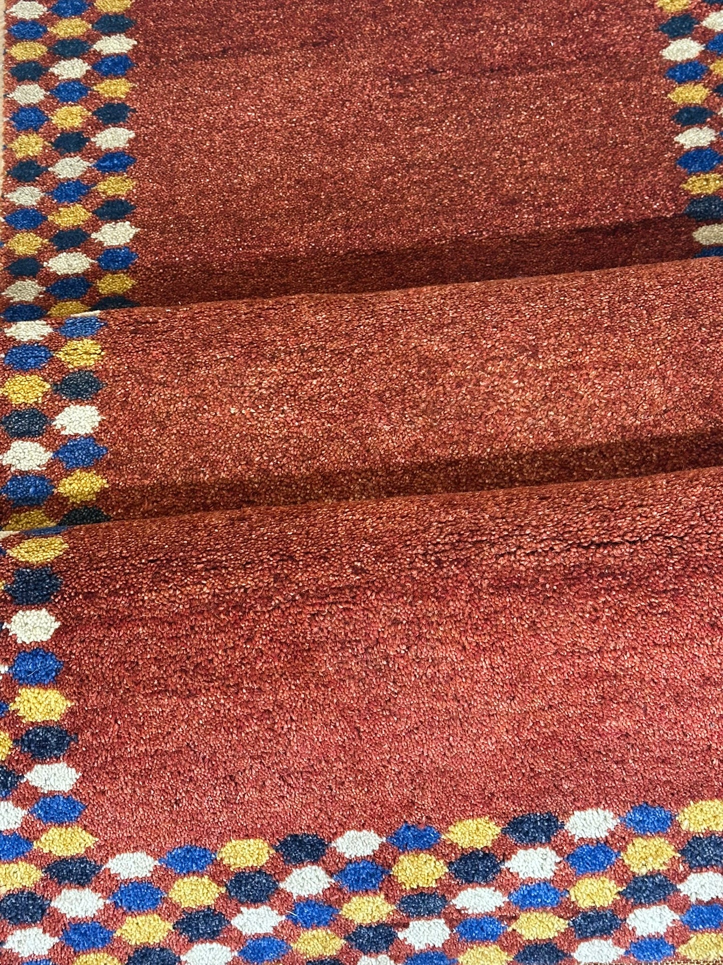 Indo Gabbeh Orientteppich Läufer handgeknüpft Neu 302x80 cm