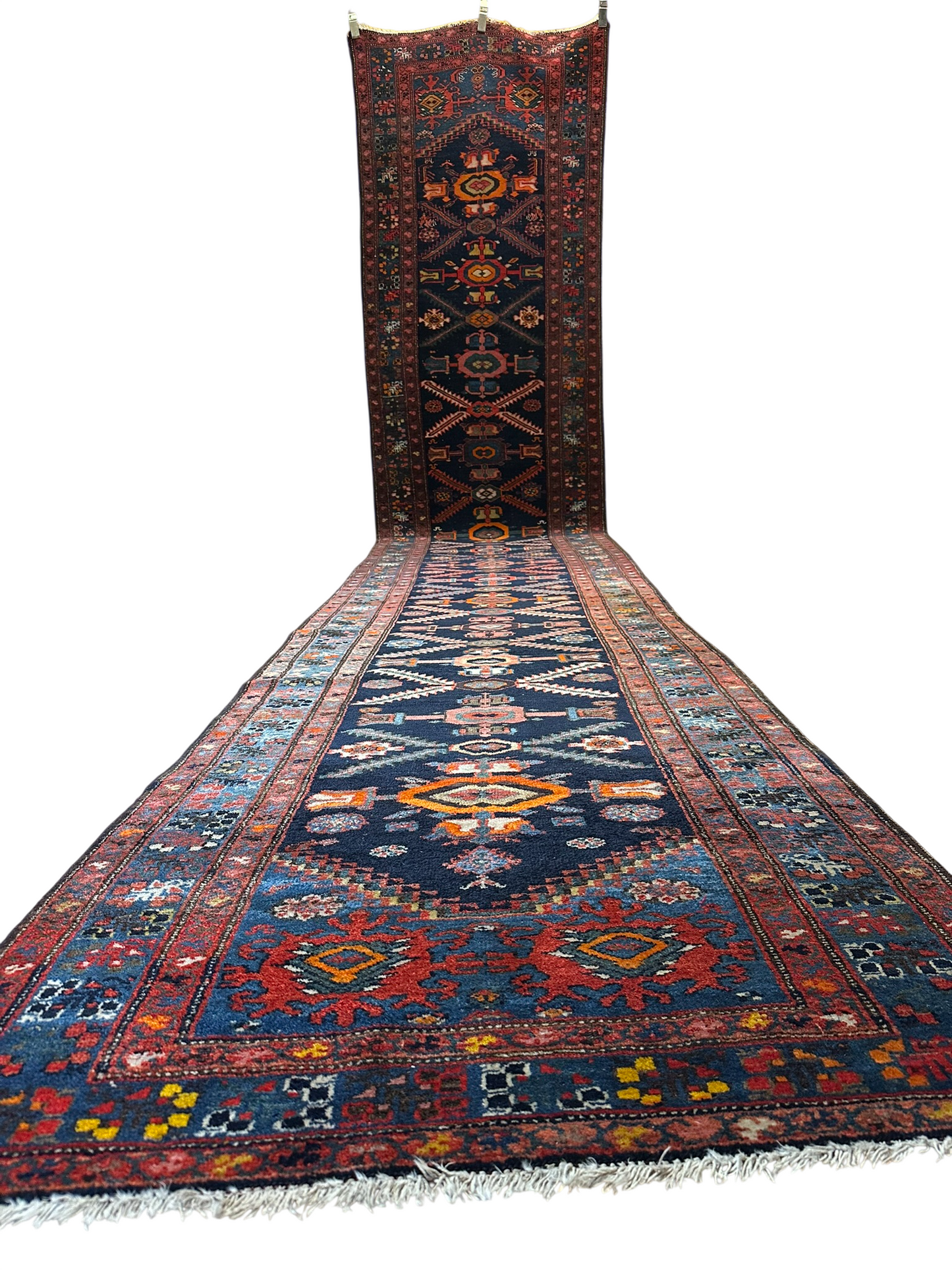 Orientteppich handgeknüpft 515x98 cm antiker Malayer Läufer