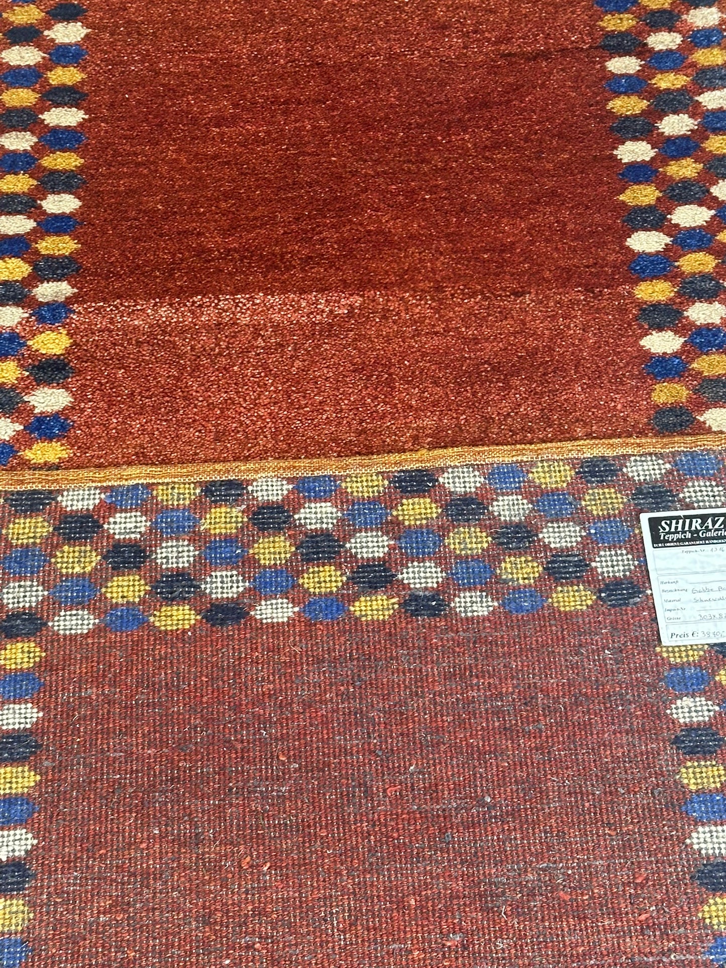 Indo Gabbeh Orientteppich Läufer handgeknüpft Neu 302x80 cm