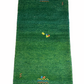Orientteppich handgeknüpft Indo Gabbeh Grün 125x60 cm