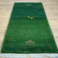 Orientteppich handgeknüpft Indo Gabbeh Grün 125x60 cm