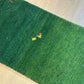 Orientteppich handgeknüpft Indo Gabbeh Grün 125x60 cm