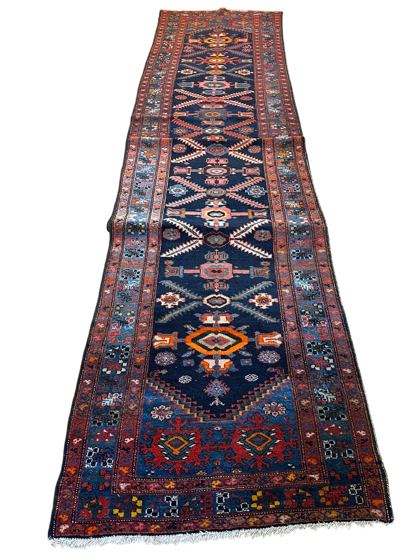 Orientteppich handgeknüpft 515x98 cm antiker Malayer Läufer