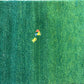 Orientteppich handgeknüpft Indo Gabbeh Grün 125x60 cm