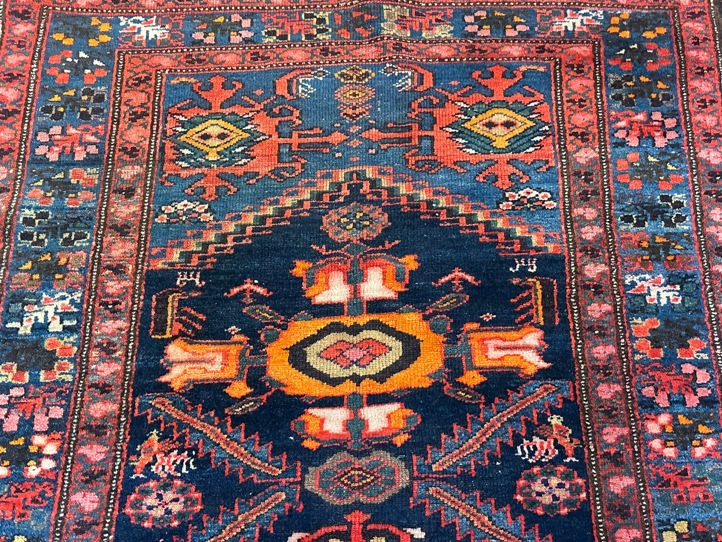 Orientteppich handgeknüpft 515x98 cm antiker Malayer Läufer