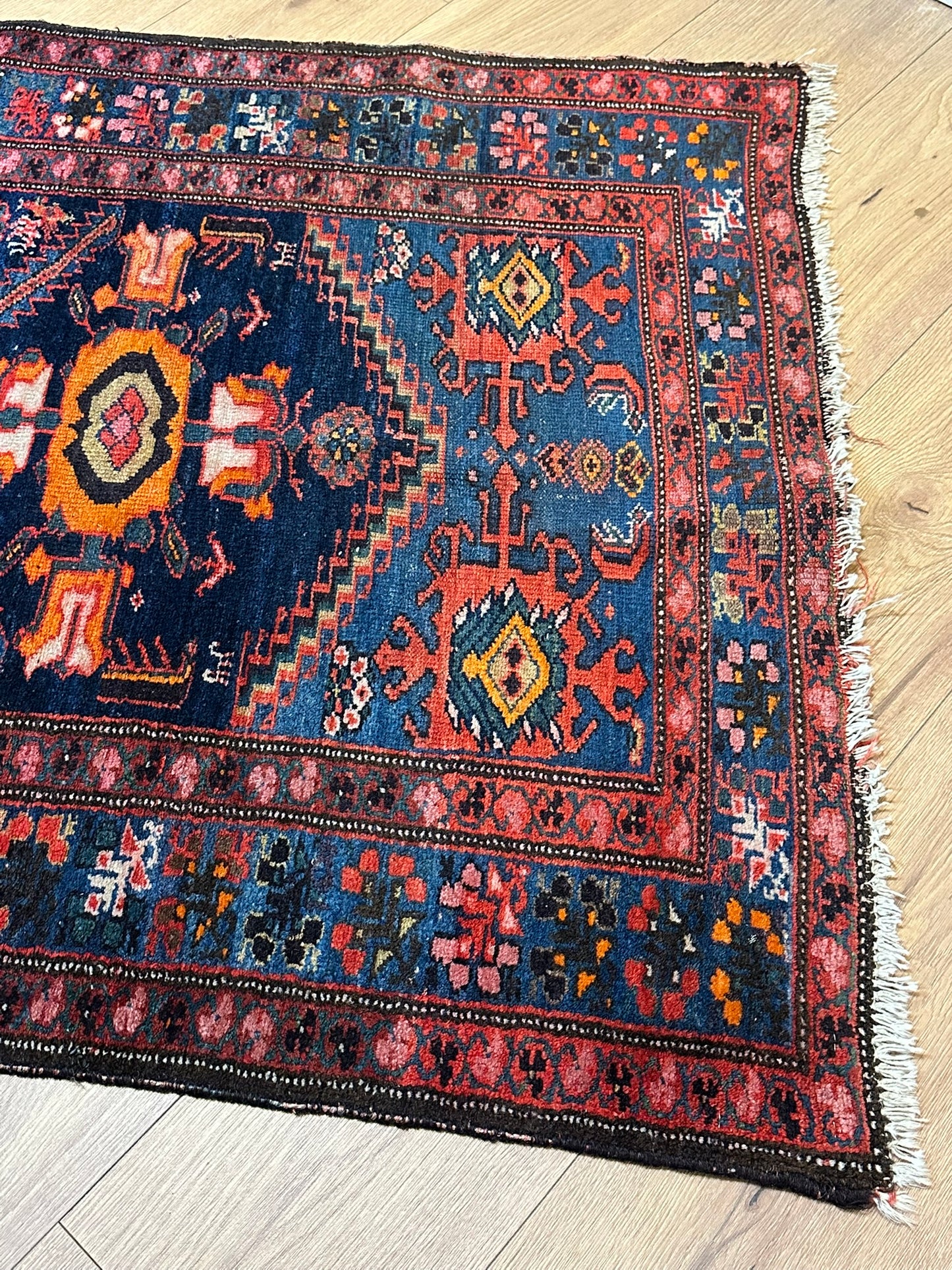 Orientteppich handgeknüpft 515x98 cm antiker Malayer Läufer