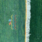 Orientteppich handgeknüpft Indo Gabbeh Grün 125x60 cm