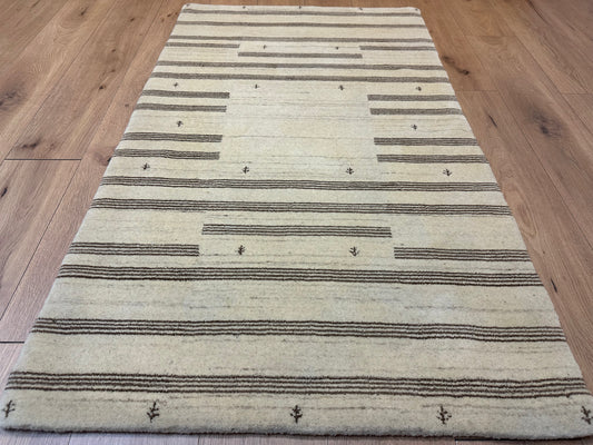 Perser Teppich Gabbeh – Handgeknüpft aus Schurwolle – 156 x 93 cm