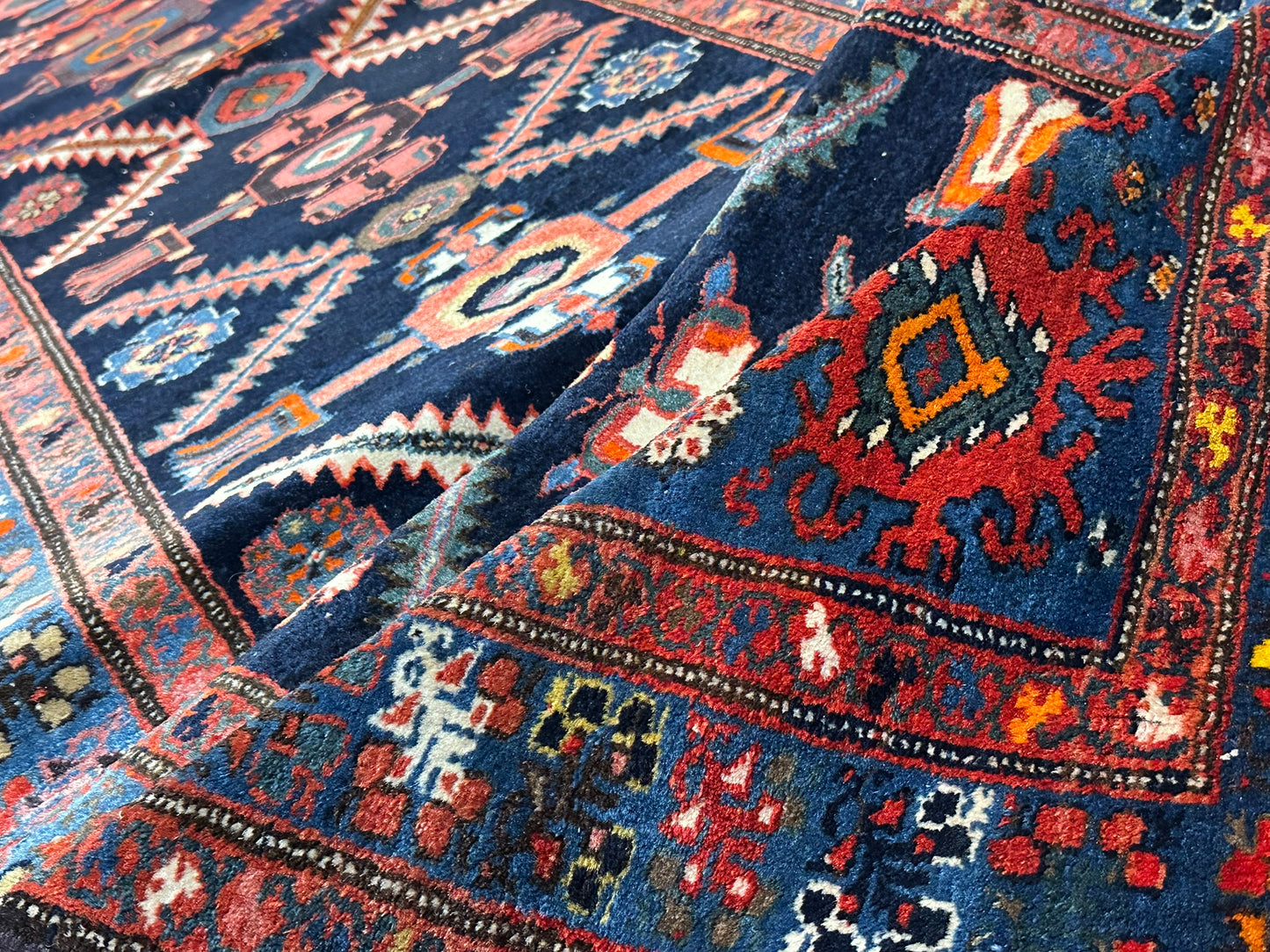 Orientteppich handgeknüpft 515x98 cm antiker Malayer Läufer