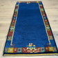 Orientteppich handgeknüpft Indo Gabbeh Blau 122x60 cm