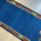 Orientteppich handgeknüpft Indo Gabbeh Blau 122x60 cm