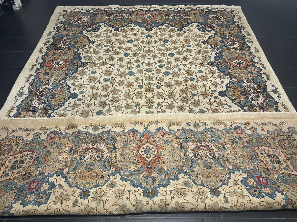 Orientteppich handgeknüpft Keschan 380x270 cm