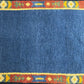 Orientteppich handgeknüpft Indo Gabbeh Blau 122x60 cm