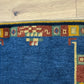 Orientteppich handgeknüpft Indo Gabbeh Blau 122x60 cm