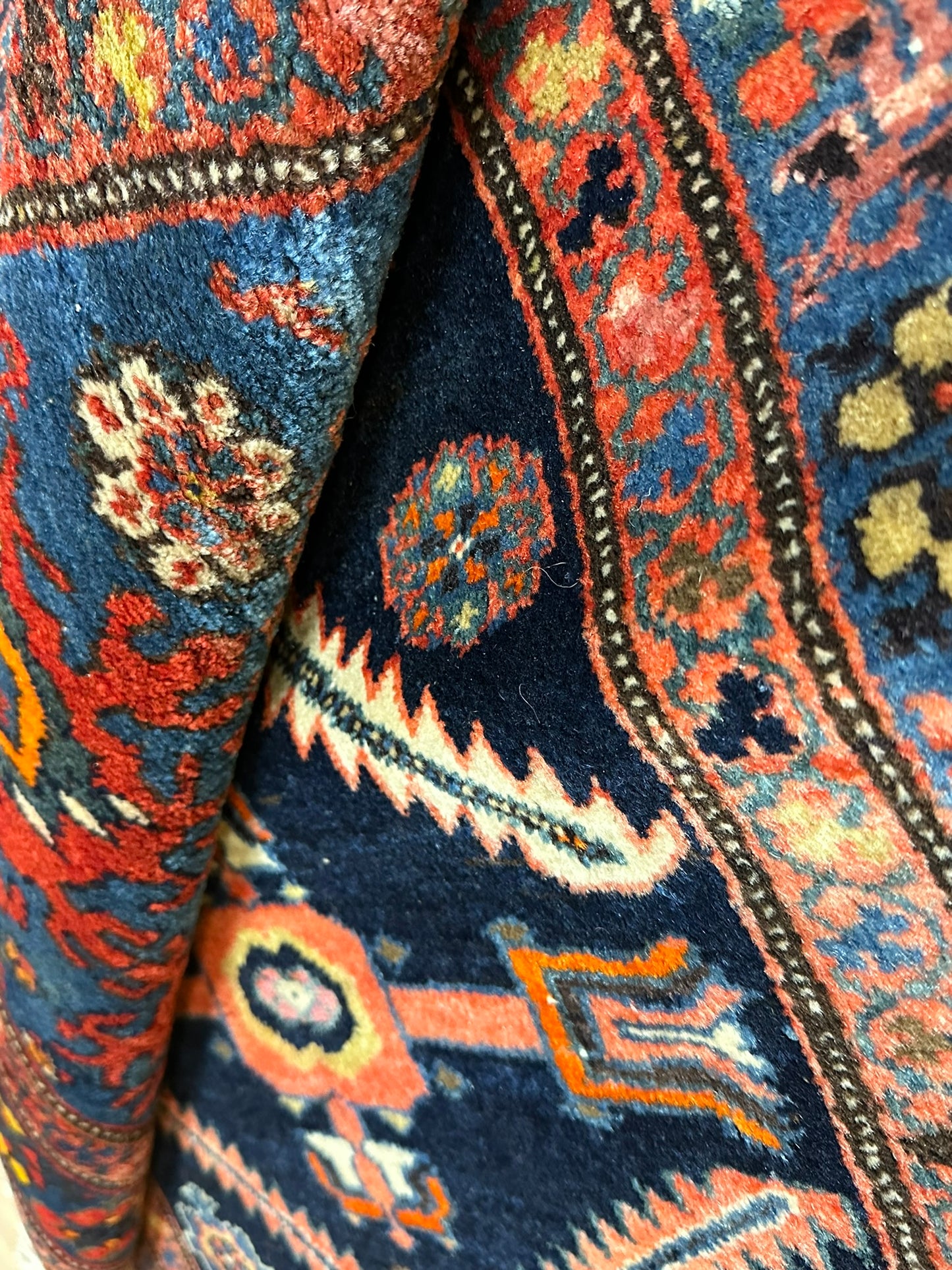 Orientteppich handgeknüpft 515x98 cm antiker Malayer Läufer