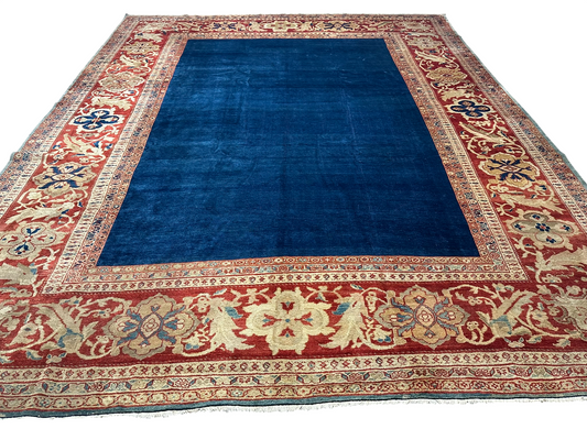 Orientteppich handgeknüpft 460x375 cm antik naturfarben Mahal Ziegler