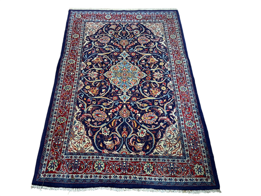 Orientteppich handgeknüpft Sarough Medaillon 200x135 cm