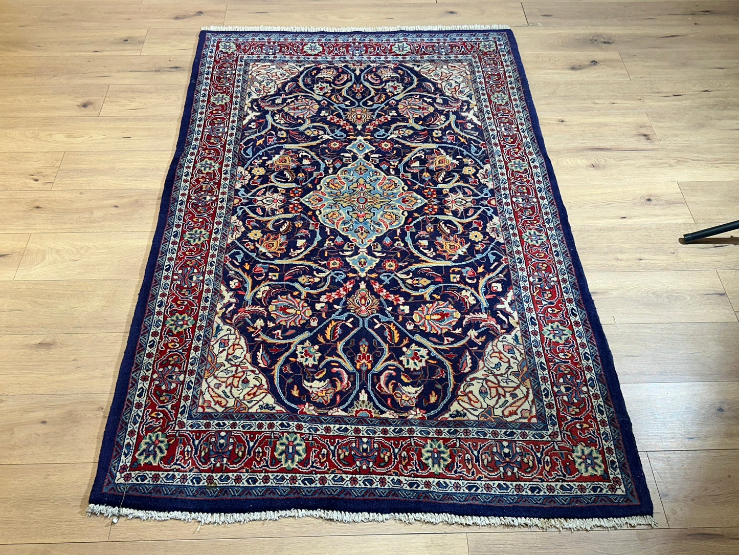 Orientteppich handgeknüpft Sarough Medaillon 200x135 cm
