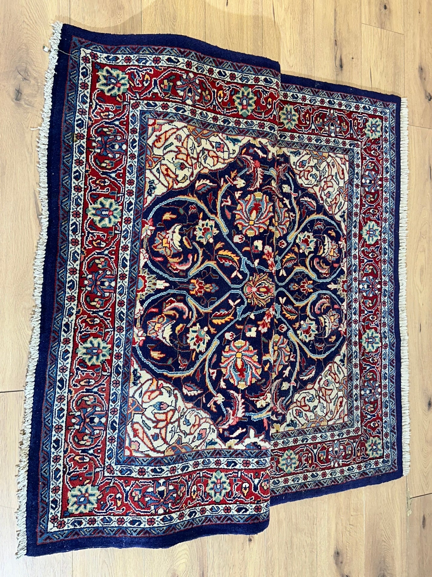 Orientteppich handgeknüpft Sarough Medaillon 200x135 cm