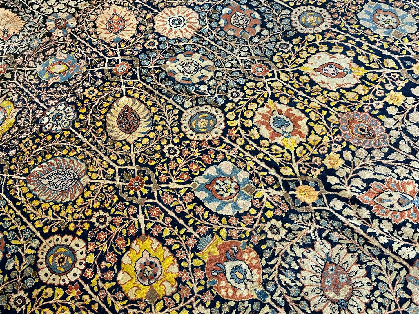 Orientteppich handgeknüpft 515x337 cm antik naturfarben Täbriz Hadji Jilali