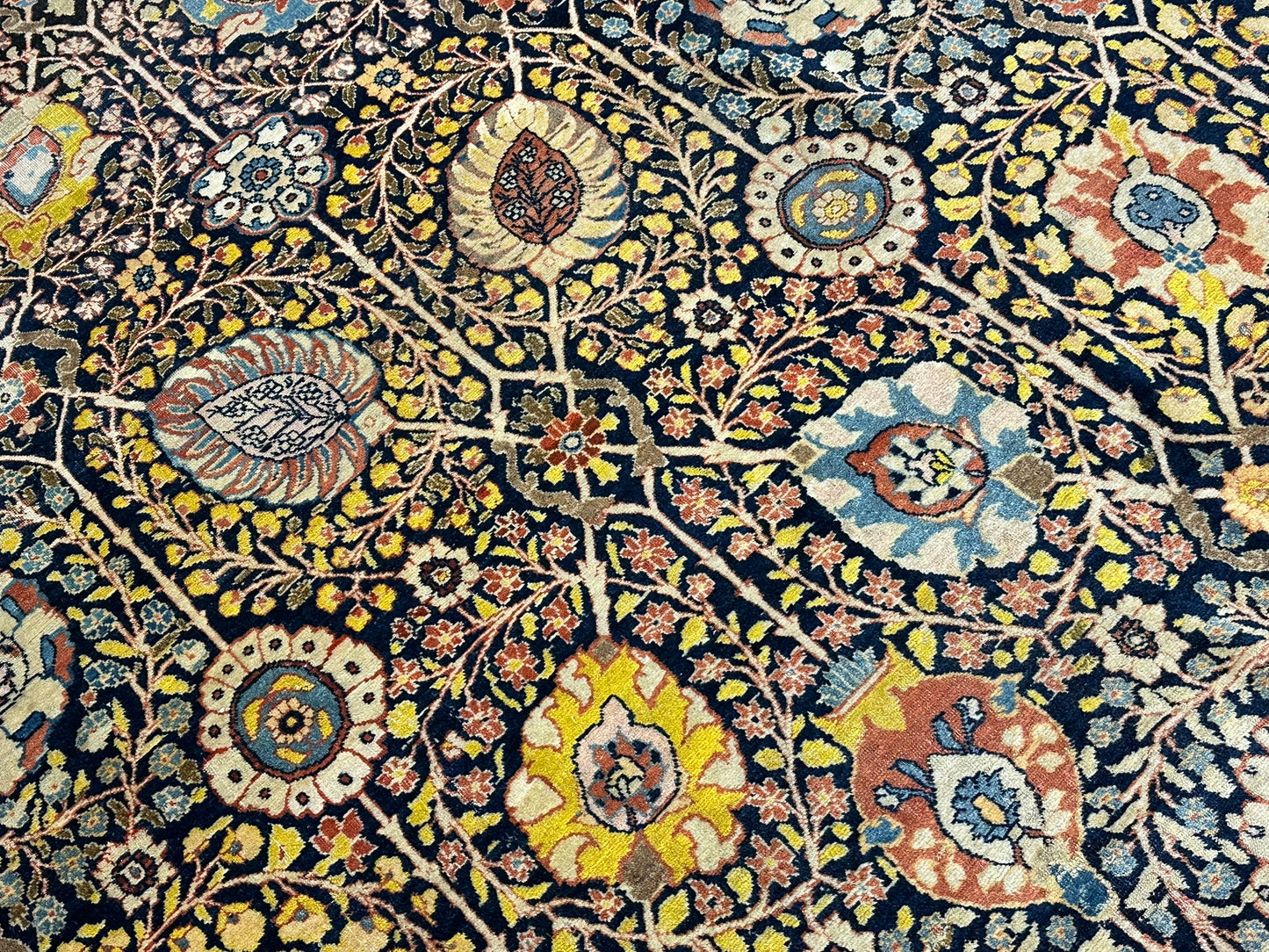 Orientteppich handgeknüpft 515x337 cm antik naturfarben Täbriz Hadji Jilali