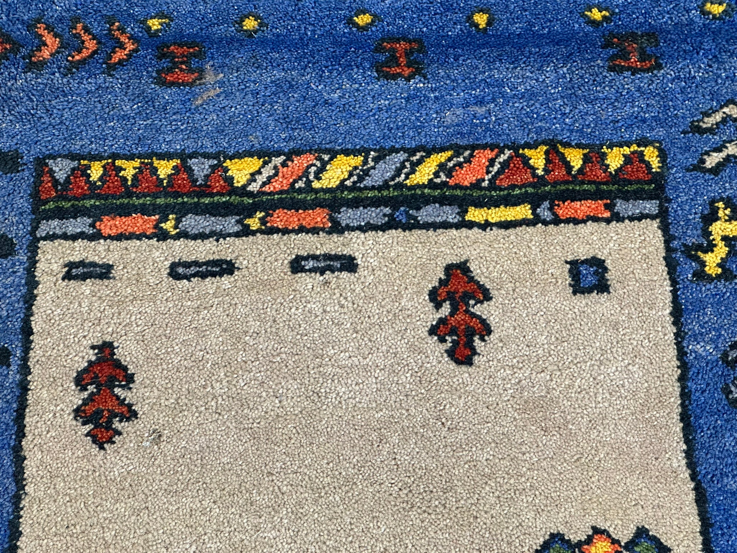Orientteppich handgeknüpft Gabbeh Indian 140x70 cm