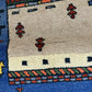 Orientteppich handgeknüpft Gabbeh Indian 140x70 cm