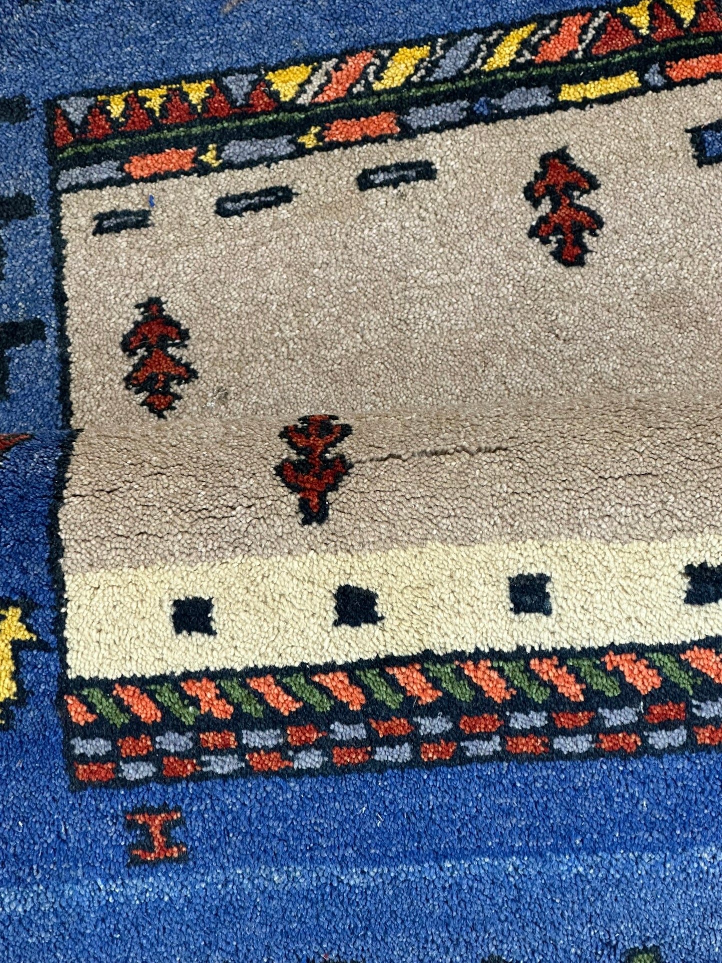 Orientteppich handgeknüpft Gabbeh Indian 140x70 cm