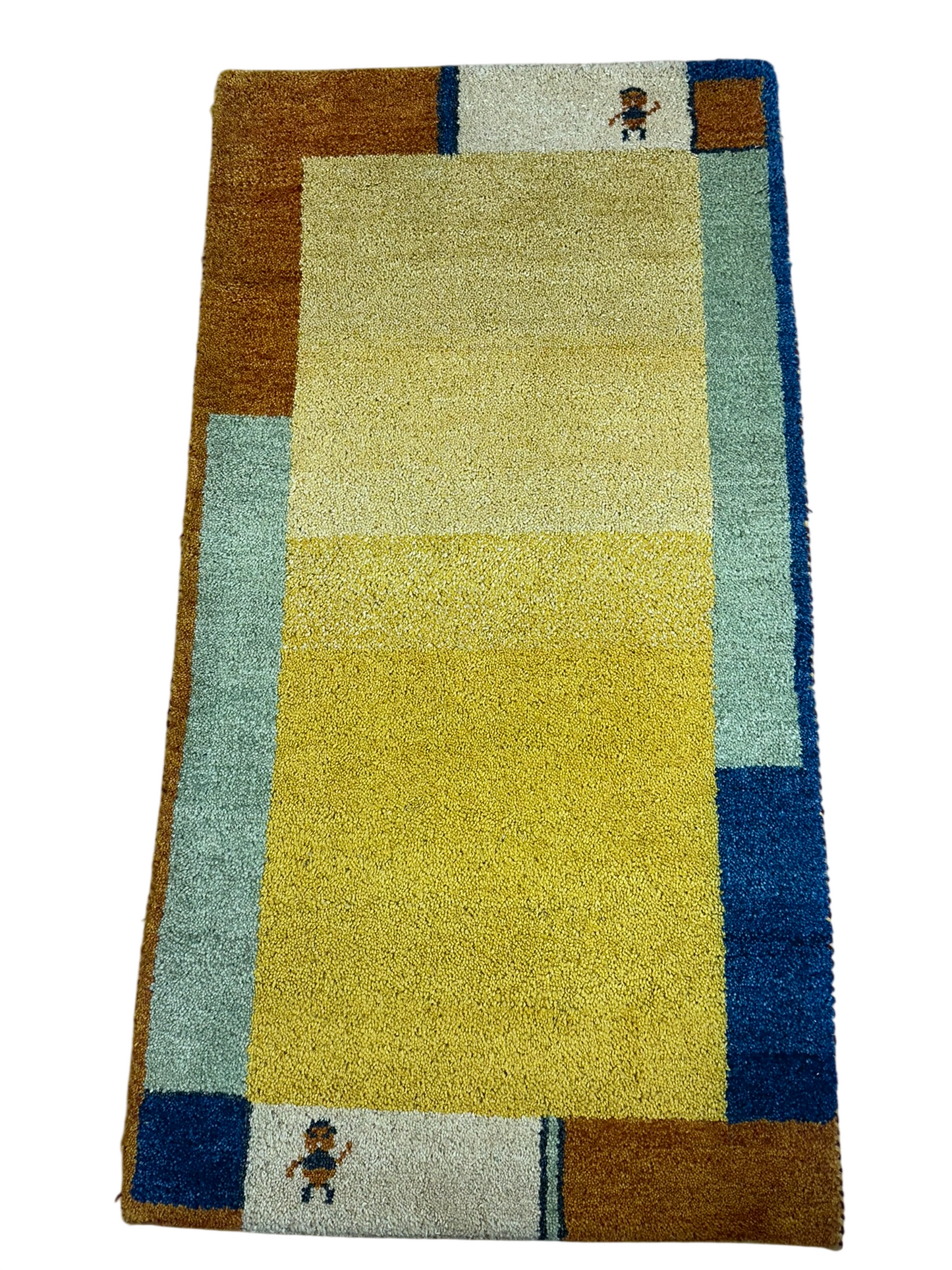 Orientteppich handgeknüpft Gabbeh Indian 140x70 cm