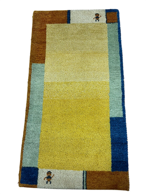 Orientteppich handgeknüpft Gabbeh Indian 140x70 cm