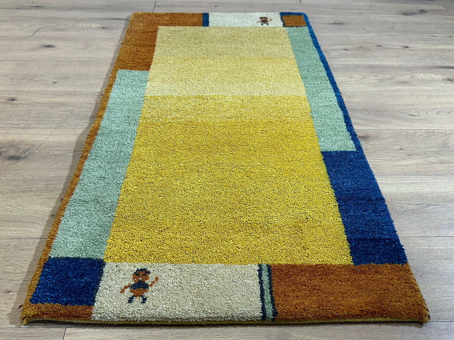 Orientteppich handgeknüpft Gabbeh Indian 140x70 cm