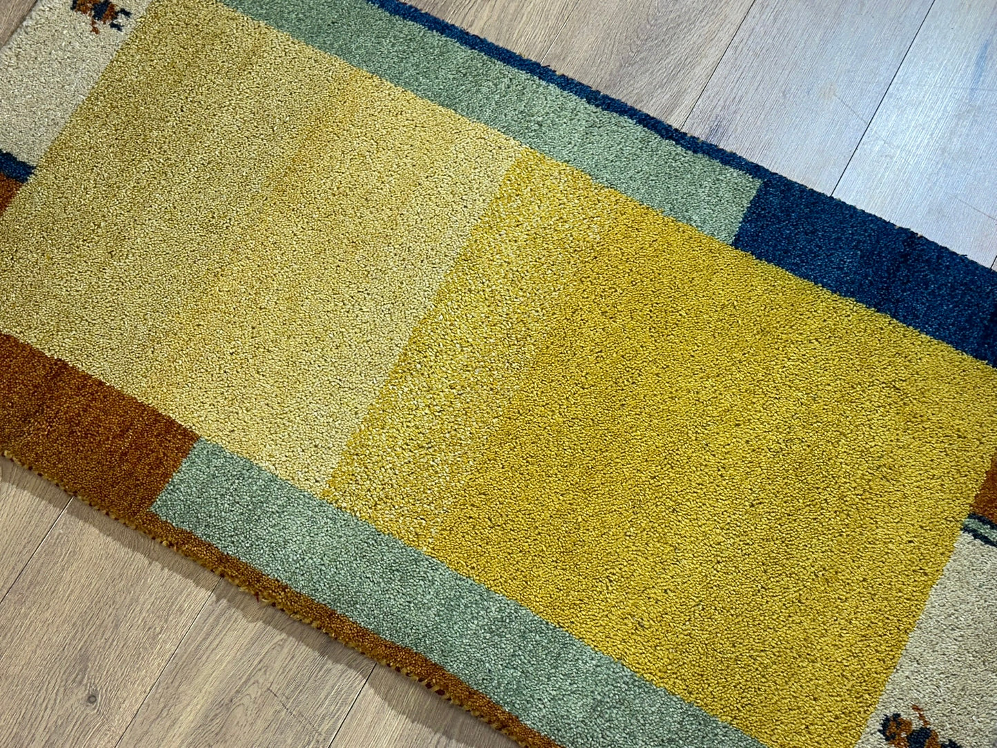 Orientteppich handgeknüpft Gabbeh Indian 140x70 cm