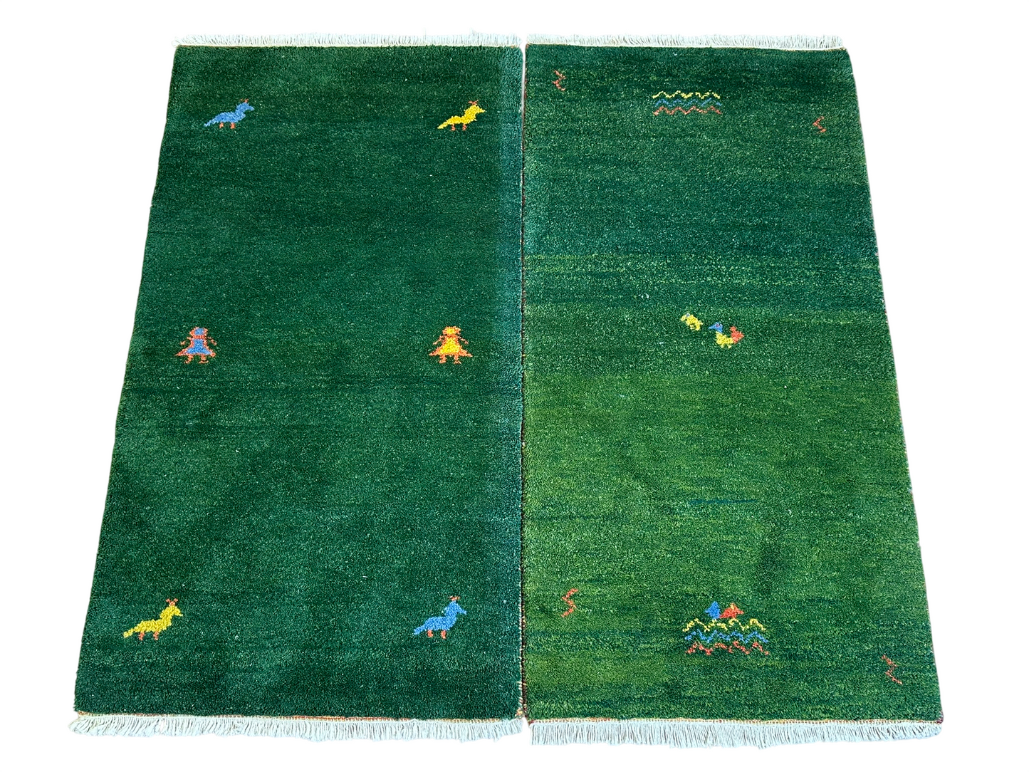 Orientteppich Paar handgeknüpft Gabbeh Indian 125x65/125x65 cm