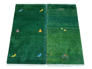 Orientteppich Paar handgeknüpft Gabbeh Indian 125x65/125x65 cm