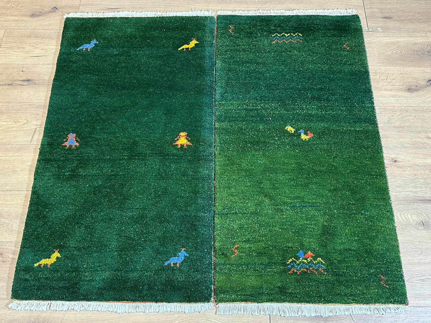 Orientteppich Paar handgeknüpft Gabbeh Indian 125x65/125x65 cm