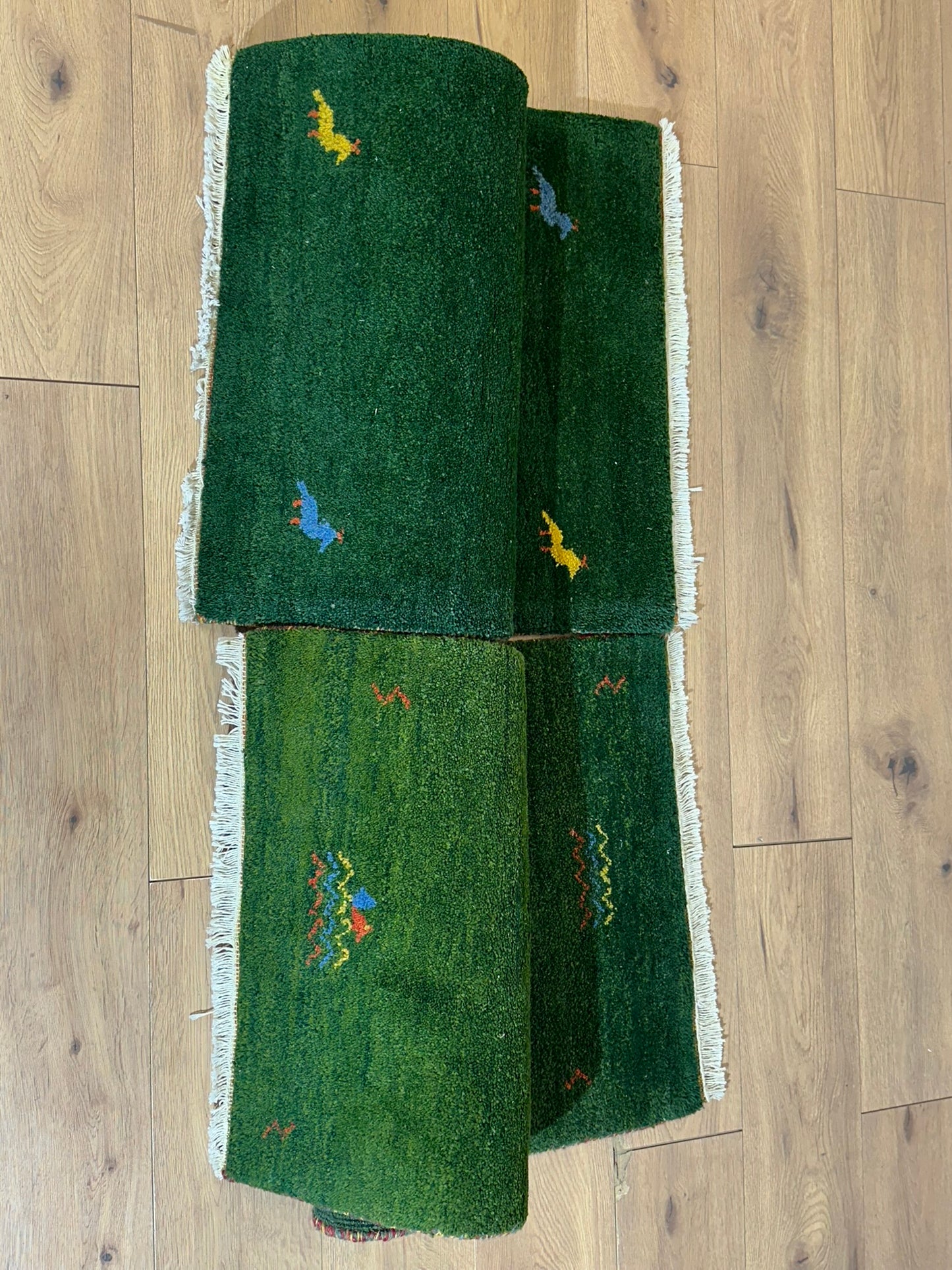 Orientteppich Paar handgeknüpft Gabbeh Indian 125x65/125x65 cm