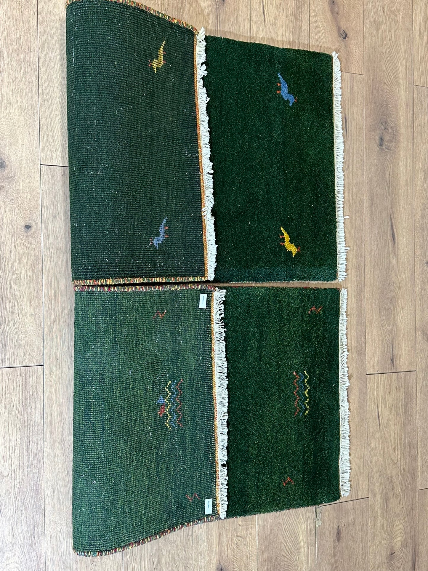 Orientteppich Paar handgeknüpft Gabbeh Indian 125x65/125x65 cm