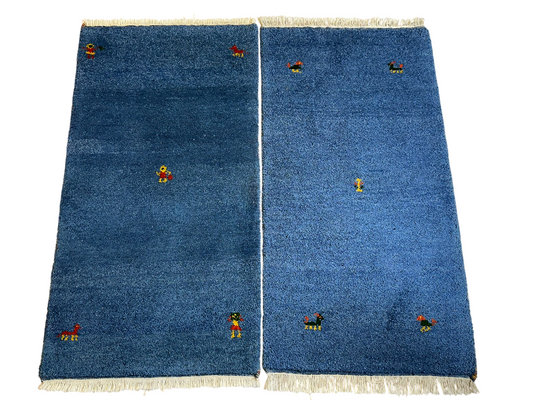 Orientteppich Paar handgeknüpft Gabbeh Indian 125x65 cm