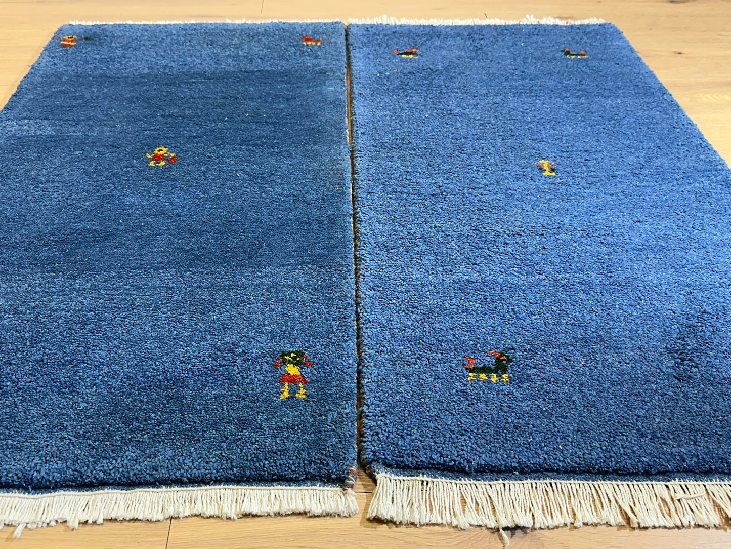 Orientteppich Paar handgeknüpft Gabbeh Indian 125x65 cm