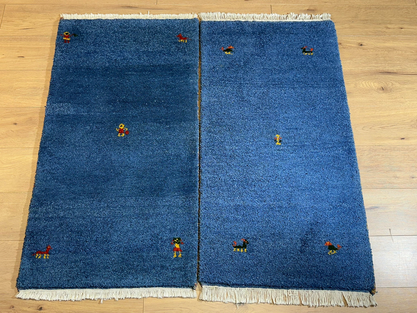 Orientteppich Paar handgeknüpft Gabbeh Indian 125x65 cm