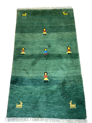 Orientteppich handgeknüpft Gabbeh Indian 155x90 cm