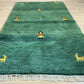 Orientteppich handgeknüpft Gabbeh Indian 155x90 cm