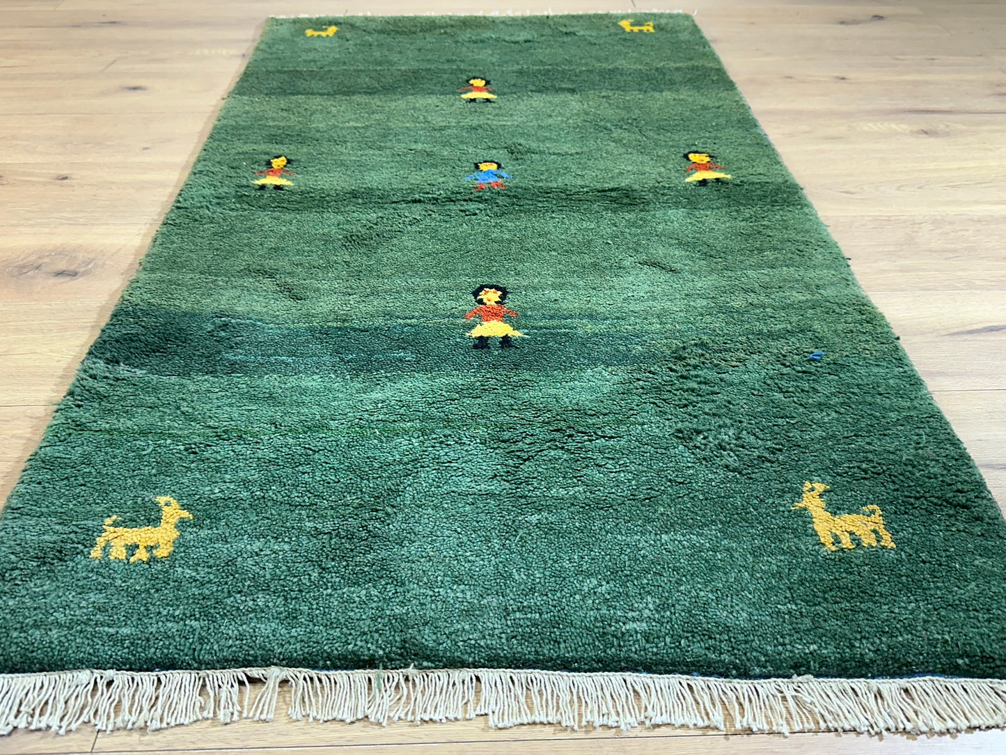 Orientteppich handgeknüpft Gabbeh Indian 155x90 cm