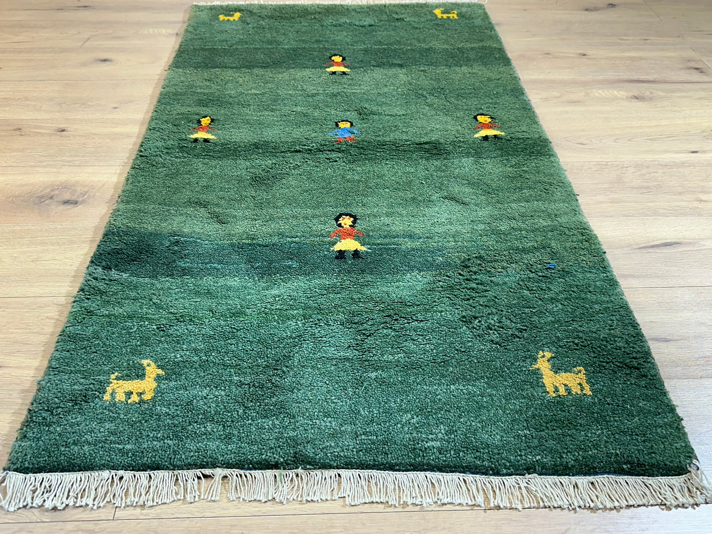 Orientteppich handgeknüpft Gabbeh Indian 155x90 cm